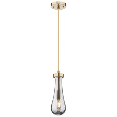 Innovations Lighting Downtown Owego 5"w Cord Champagne Bronze Pendant W/ Light Smoke Shade