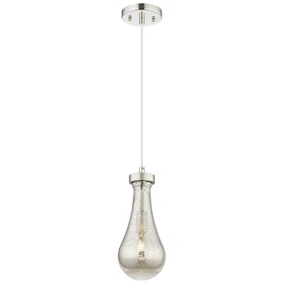 Innovations Lighting Downtown Owego 5"w Cord Polished Nickel Pendant W/ Mercury Shade