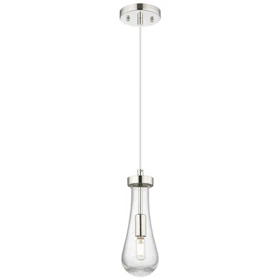 Innovations Lighting Downtown Owego 5"w Cord Polished Nickel Pendant W/ Seedy Shade