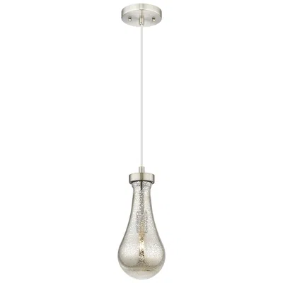 Innovations Lighting Downtown Owego 5"w Cord Satin Nickel Pendant W/ Mercury Shade