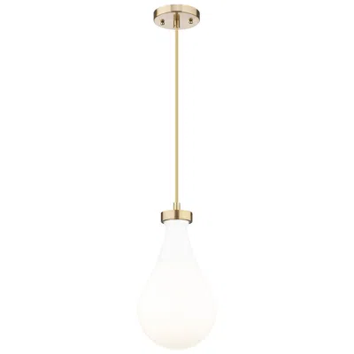 Innovations Lighting Downtown Owego 7"w Cord Champagne Bronze Pendant W/ Gloss White Shade