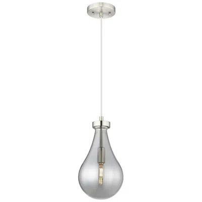 Innovations Lighting Downtown Owego 7"w Cord Satin Nickel Pendant W/ Light Smoke Shade