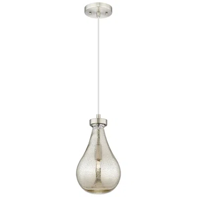 Innovations Lighting Downtown Owego 7"w Cord Satin Nickel Pendant W/ Mercury Shade