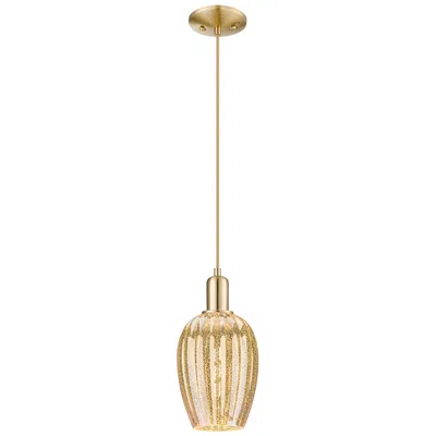 Innovations Lighting Downtown Preston 6"w Cord Bronze Mini Pendant W/ Mercury Flute Shade