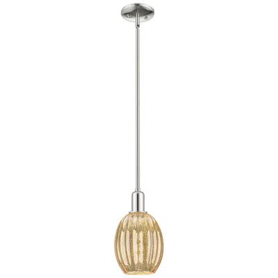 Innovations Lighting Downtown Preston 6"w Nickel Mini Pendant W/ Mercury Bell Shade