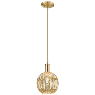Innovations Lighting Downtown Preston 7"w Cord Bronze Mini Pendant W/ Mercury Globe Shade