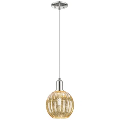 Innovations Lighting Downtown Preston 7"w Cord Nickel Mini Pendant W/ Mercury Globe Shade