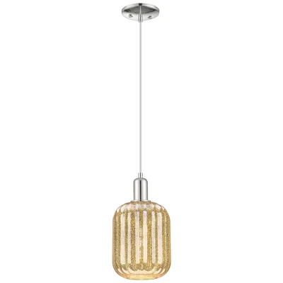 Innovations Lighting Downtown Preston 7"w Cord Nickel Mini Pendant W/ Mercury Jar Shade