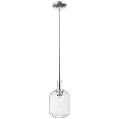 Innovations Lighting Downtown Preston 7"w Polished Nickel Mini Pendant W/ Clear Jar Shade