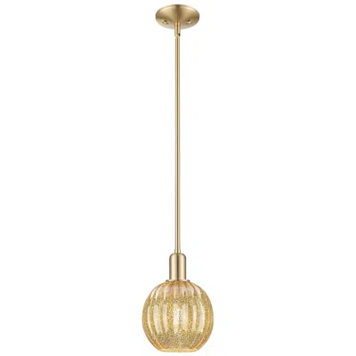 Innovations Lighting Downtown Preston 7"w Stem Bronze Mini Pendant W/ Mercury Globe Shade