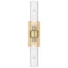 Innovations Lighting Downtown Urban Boreas 24"h Brushed Brass 2-light Wall Sconce In Gold
