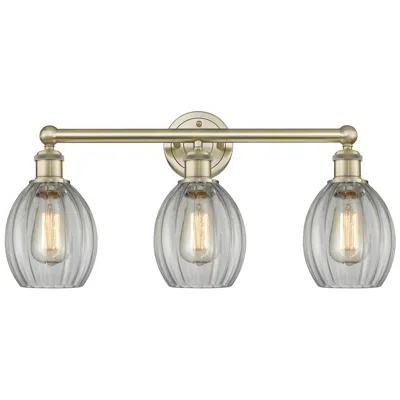 Innovations Lighting Eaton 23.5" Wide 3 Light Antique Brass Bath Vanity Light With Clear Sh