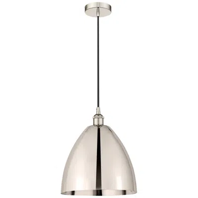 Innovations Lighting Edison 12" Polished Nickel Dome Mini Pendant