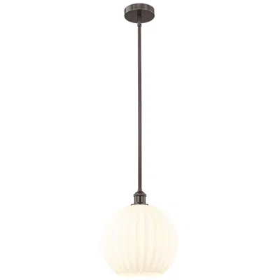 Innovations Lighting Edison 12" Wide Oil Rubbed Bronze Stem Hung Pendant W/ White Venetian