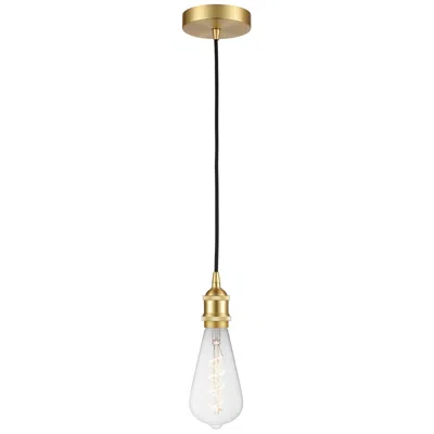 Innovations Lighting Edison 3.75" Wide Satin Gold Corded Led Mini Pendant