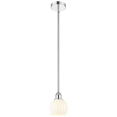 Innovations Lighting Edison 6" Wide Polished Chrome Stemmed Mini Pendant W/ White Venetian