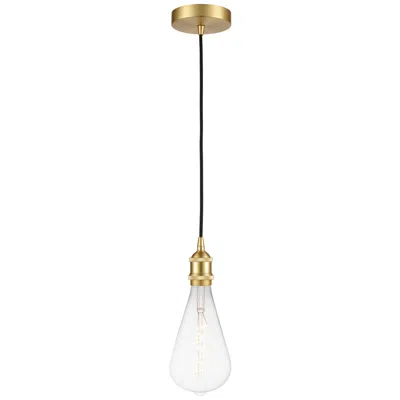 Innovations Lighting Edison 6.25" Wide Satin Gold Corded Led Mini Pendant