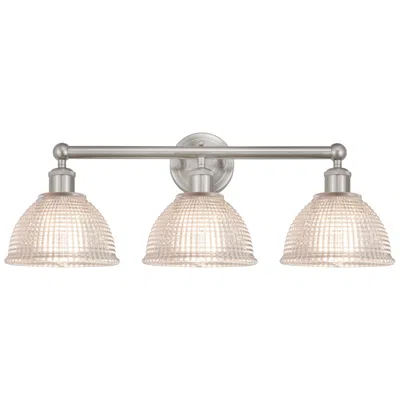 Innovations Lighting Edison Arietta 26"w 3 Light Brushed Nickel Vanity Light W/ Clear Shade