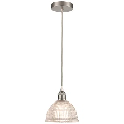 Innovations Lighting Edison Arietta 8" Brushed Satin Nickel Corded Mini Pendant W/ Clear Sh