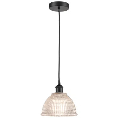 Innovations Lighting Edison Arietta 8" Matte Black Cord Hung Mini Pendant W/ Clear Shade
