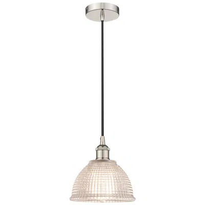 Innovations Lighting Edison Arietta 8" Polished Nickel Cord Hung Mini Pendant W/ Clear Shad