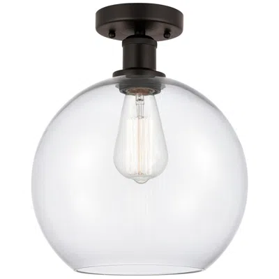Innovations Lighting Edison Athens  10" Semi-flush Mount - Oil Rubbed Bronze - Clear Shade