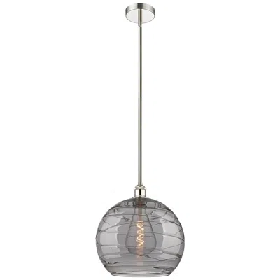 Innovations Lighting Edison Athens 13.75"w Polished Nickel Stemmed Pendant W/ Smoke Swirl S
