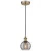 Innovations Lighting Edison Athens 5.88"w Antique Brass Corded Mini Pendant W/ Smoke Swirl In Brown