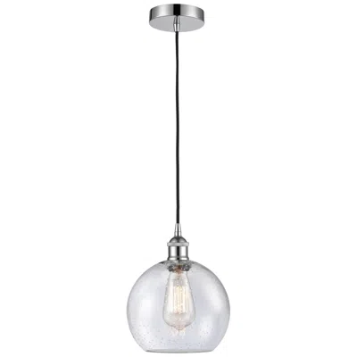 Innovations Lighting Edison Athens 8" Polished Chrome Cord Hung Mini Pendant W/ Seedy Shade