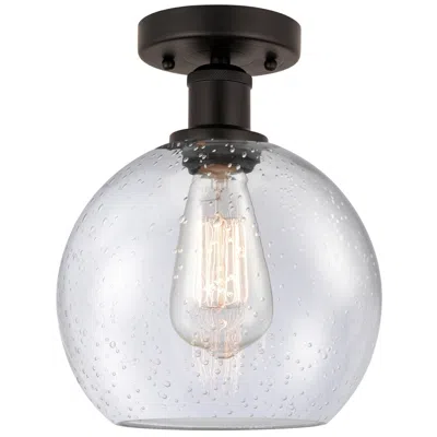 Innovations Lighting Edison Athens  8" Semi-flush Mount - Oil Rubbed Bronze - Seedy Shade