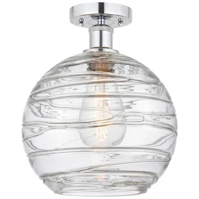 Innovations Lighting Edison Athens Deco Swirl  10" Semi-flush Mount - Chrome - Clear Deco S