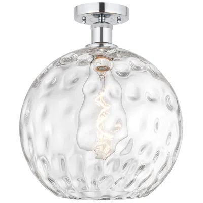 Innovations Lighting Edison Athens Water Glass  12" Semi-flush Mount - Chrome - Clear