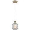 Innovations Lighting Edison Belfast 6" Antique Brass Corded Mini Pendant W/ Clear Crackle S In Gold