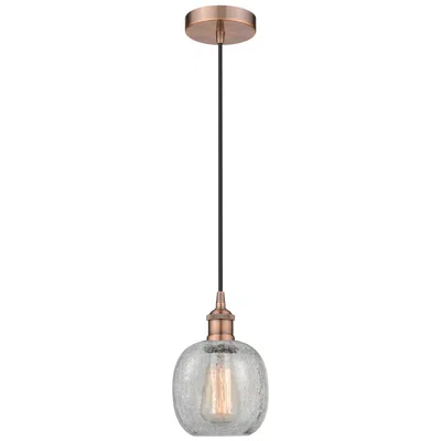 Innovations Lighting Edison Belfast 6" Antique Copper Corded Mini Pendant W/ Clear Crackle