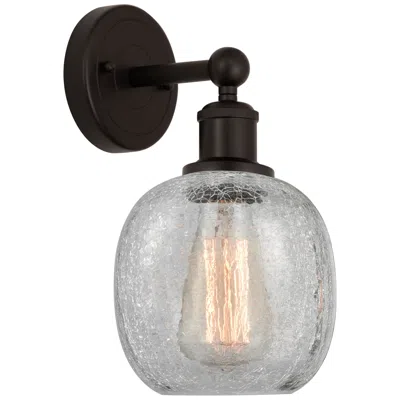 Innovations Lighting Edison Belfast 6" Oil Rubbed Bronze Sconce W/ Clear Crackle Shade