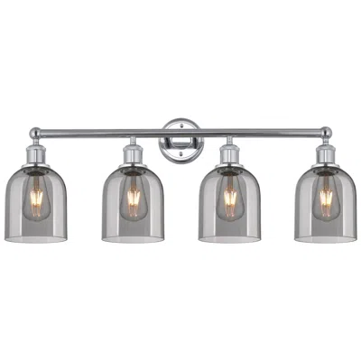 Innovations Lighting Edison Bella 32.5"w 4-light Chrome Bath Vanity Light W/ Smoke Shade