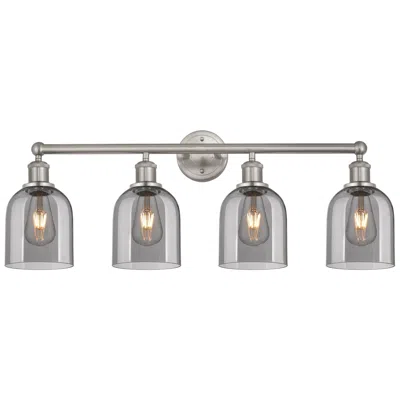 Innovations Lighting Edison Bella 32.5"w 4-light Satin Nickel Bath Vanity Light W/ Smoke Sh