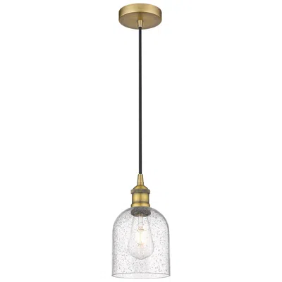 Innovations Lighting Edison Bella 5.5" Wide Brushed Brass Cord Hung Mini Pendant W/ Seedy S