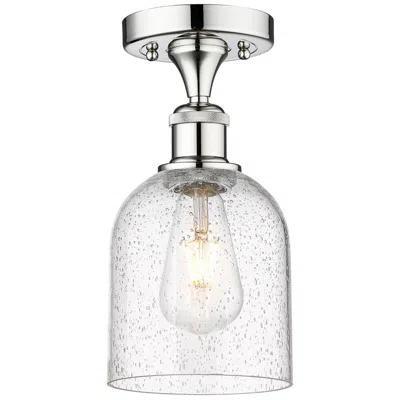 Innovations Lighting Edison Bella 5.5" Wide Polished Chrome Semi-flush Mount With Seedy Sha