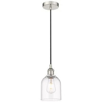 Innovations Lighting Edison Bella 5.5" Wide Polished Nickel Corded Mini Pendant W/ Clear Sh