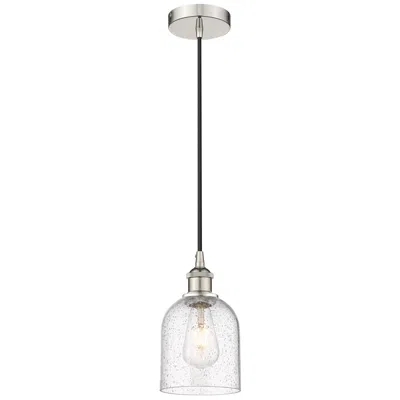 Innovations Lighting Edison Bella 5.5" Wide Polished Nickel Corded Mini Pendant W/ Seedy Sh