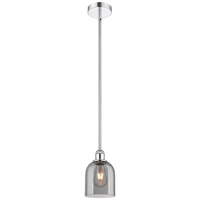 Innovations Lighting Edison Bella 5.5"w Chrome Stemmed Mini Pendant W/ Light Smoke Shade