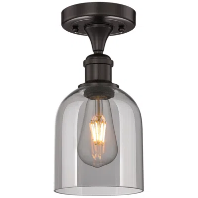 Innovations Lighting Edison Bella 5.5"w Oil Rubbed Bronze Semi-flush Mount W/ Light Smoke S