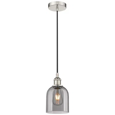 Innovations Lighting Edison Bella 5.5"w Polished Nickel Corded Mini Pendant W/ Light Smoke