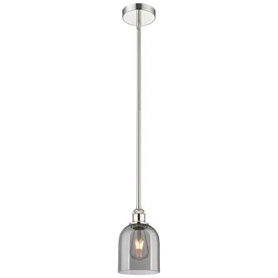 Innovations Lighting Edison Bella 5.5"w Polished Nickel Stemmed Mini Pendant W/ Smoke Shade