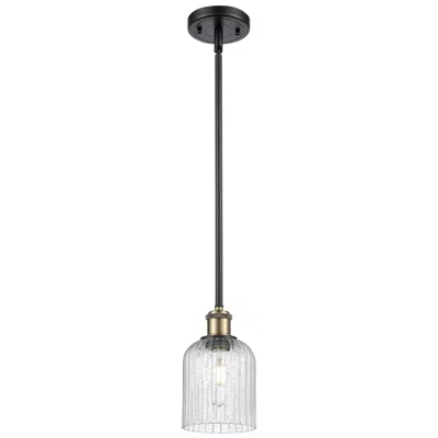Innovations Lighting Edison Bridal Veil 5" Cord Hung Mini Pendant Antique Brass Light Smoke