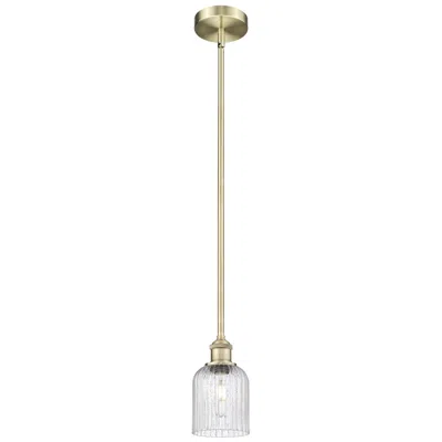 Innovations Lighting Edison Bridal Veil 5" Cord Hung Mini Pendant Antique Copper Gloss White