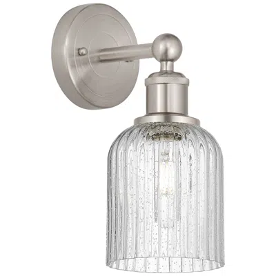 Innovations Lighting Edison Bridal Veil 5" Sconce Satin Nickel Finish Seedy Shade