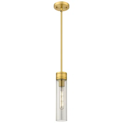 Innovations Lighting Edison Bridal Veil 5" Stem Hung Mini Pendant Brushed Brass Seedy