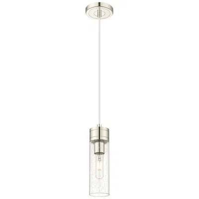 Innovations Lighting Edison Bridal Veil 5" Stem Hung Mini Pendant Polished Chrome Gloss White